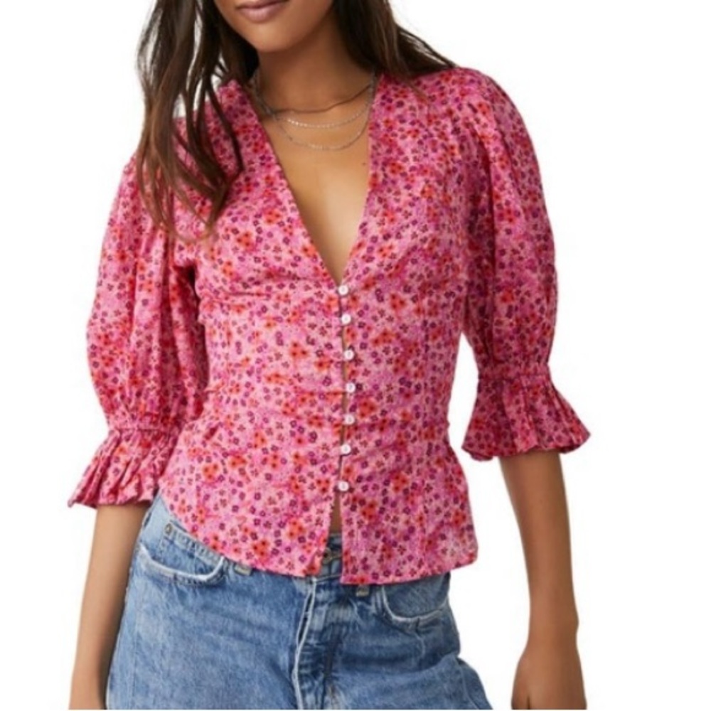 Free People I Found You Printed Top